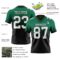FadeFashion1388-1 Custom Kelly Green White-Black Authentic Fade Fashion Football Jersey