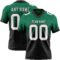 FadeFashion1388 Custom Kelly Green White-Black Authentic Fade Fashion Football Jersey