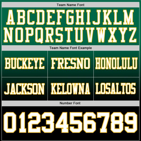 Custom Kelly Green White Black-Gold Authentic Fade Fashion Football Jersey