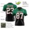FadeFashion1393-1 Custom Kelly Green White Black-Red Authentic Fade Fashion Football Jersey