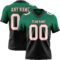 FadeFashion1393 Custom Kelly Green White Black-Red Authentic Fade Fashion Football Jersey