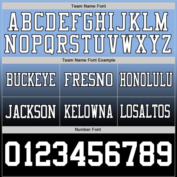 Custom Light Blue White-Black Authentic Fade Fashion Football Jersey