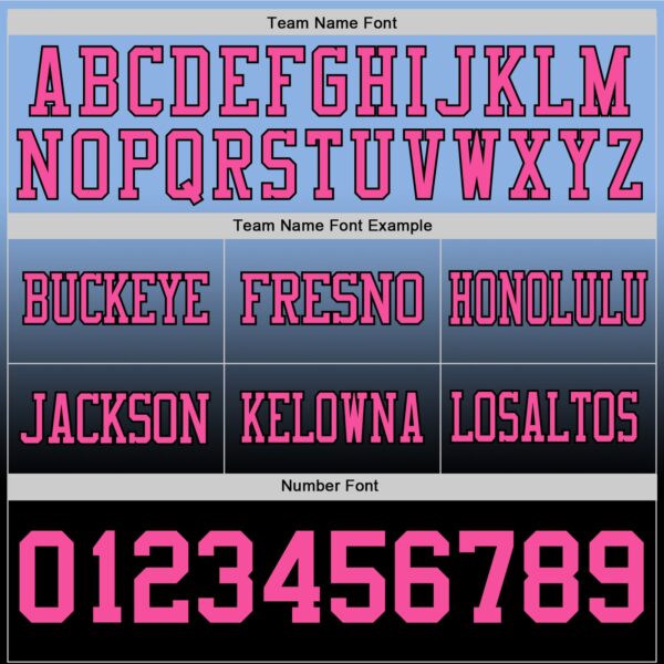 Custom Light Blue Pink-Black Authentic Fade Fashion Football Jersey