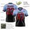 FadeFashion1399-1 Custom Light Blue Red-Black Authentic Fade Fashion Football Jersey