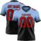 FadeFashion1399 Custom Light Blue Red-Black Authentic Fade Fashion Football Jersey