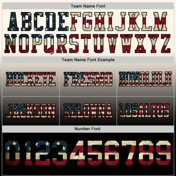 Custom Cream Vintage USA Flag-Black Authentic Fade Fashion Football Jersey