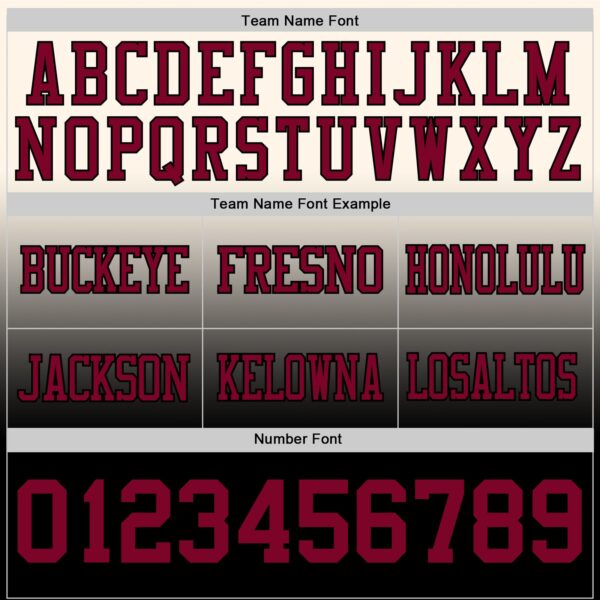 Custom Cream Maroon-Black Authentic Fade Fashion Football Jersey