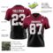 FadeFashion1407-1 Custom Maroon White Black-Gray Authentic Fade Fashion Football Jersey