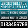 Custom Teal White-Black Authentic Fade Fashion Football Jersey