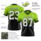 FadeFashion1415-1 Custom Neon Green White-Black Authentic Fade Fashion Football Jersey