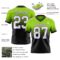 FadeFashion1416-1 Custom Neon Green White Black-Purple Authentic Fade Fashion Football Jersey