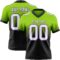 FadeFashion1416 Custom Neon Green White Black-Purple Authentic Fade Fashion Football Jersey