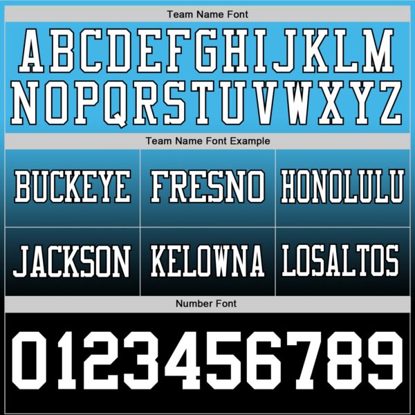 Custom Sky Blue White-Black Authentic Fade Fashion Football Jersey