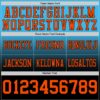 Custom Sky Blue Orange-Black Authentic Fade Fashion Football Jersey