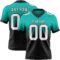 FadeFashion1431 Custom Aqua White-Black Authentic Fade Fashion Football Jersey