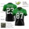 FadeFashion1435-1 Custom Grass Green White-Black Authentic Fade Fashion Football Jersey