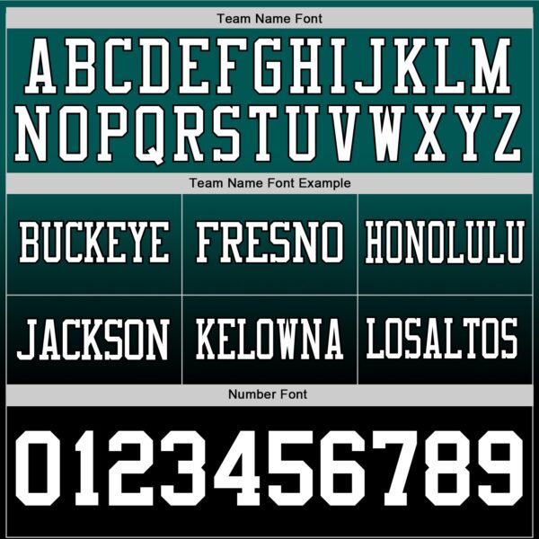 Custom Midnight Green White-Black Authentic Fade Fashion Football Jersey