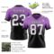 FadeFashion1438-1 Custom Medium Purple White-Black Authentic Fade Fashion Football Jersey