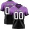 FadeFashion1438 Custom Medium Purple White-Black Authentic Fade Fashion Football Jersey