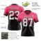 FadeFashion1441-1 Custom Neon Pink White-Black Authentic Fade Fashion Football Jersey