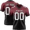 FadeFashion1443 Custom Burgundy White-Black Authentic Fade Fashion Football Jersey