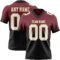 FadeFashion1444 Custom Burgundy White Black-Old Gold Authentic Fade Fashion Football Jersey
