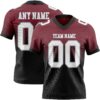 FadeFashion1446 Custom Burgundy White Black-Gray Authentic Fade Fashion Football Jersey