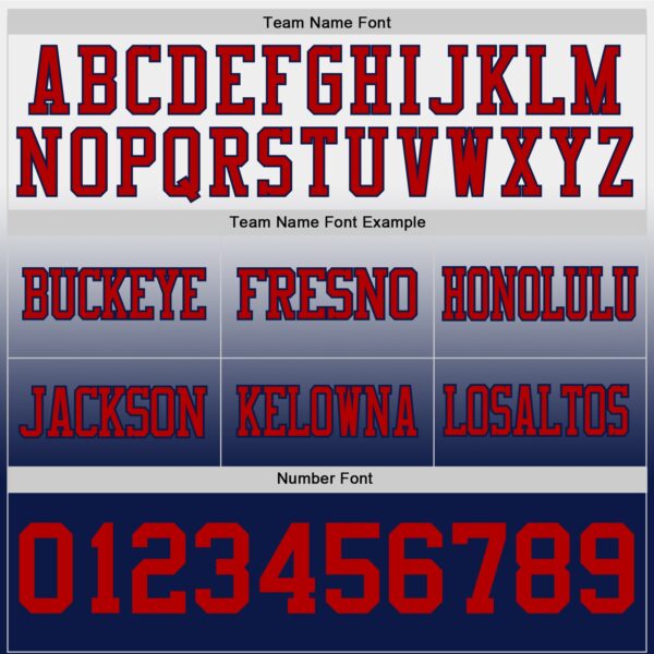 Custom White Red-Navy Authentic Fade Fashion Football Jersey