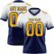 FadeFashion1450 Custom White Gold-Navy Authentic Fade Fashion Football Jersey
