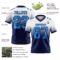 FadeFashion1455-1 Custom White Powder Blue-Navy Authentic Fade Fashion Football Jersey
