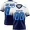 FadeFashion1455 Custom White Powder Blue-Navy Authentic Fade Fashion Football Jersey