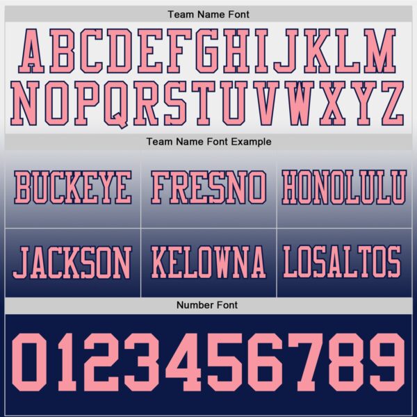 Custom White Medium Pink-Navy Authentic Fade Fashion Football Jersey