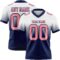FadeFashion1456 Custom White Medium Pink-Navy Authentic Fade Fashion Football Jersey