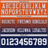 Custom Orange White-Navy Authentic Fade Fashion Football Jersey
