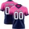 FadeFashion1462 Custom Pink White-Navy Authentic Fade Fashion Football Jersey