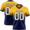 FadeFashion1463 Custom Gold White-Navy Authentic Fade Fashion Football Jersey
