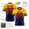 FadeFashion1464-1 Custom Gold Red-Navy Authentic Fade Fashion Football Jersey