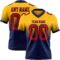FadeFashion1464 Custom Gold Red-Navy Authentic Fade Fashion Football Jersey