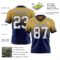 FadeFashion1465-1 Custom Old Gold White-Navy Authentic Fade Fashion Football Jersey