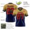 FadeFashion1466-1 Custom Old Gold Red-Navy Authentic Fade Fashion Football Jersey