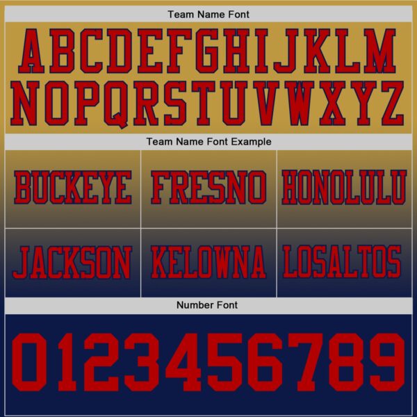 Custom Old Gold Red-Navy Authentic Fade Fashion Football Jersey