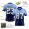 FadeFashion1470-1 Custom Light Blue White-Navy Authentic Fade Fashion Football Jersey