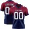 FadeFashion1476 Custom Maroon White-Navy Authentic Fade Fashion Football Jersey