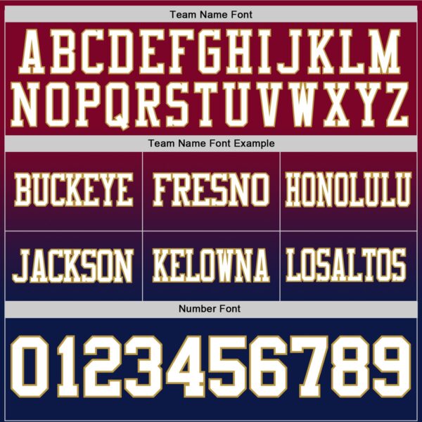 Custom Maroon White Navy-Old Gold Authentic Fade Fashion Football Jersey