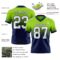FadeFashion1481-1 Custom Neon Green White-Navy Authentic Fade Fashion Football Jersey