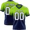FadeFashion1481 Custom Neon Green White-Navy Authentic Fade Fashion Football Jersey