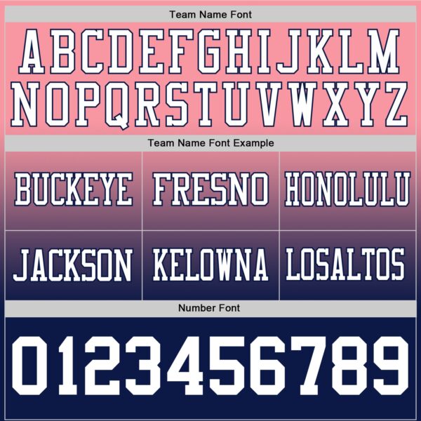 Custom Medium Pink White-Navy Authentic Fade Fashion Football Jersey