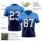 FadeFashion1483-1 Custom Powder Blue White-Navy Authentic Fade Fashion Football Jersey