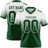 Custom White Green Authentic Fade Fashion Football Jersey