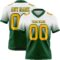 FadeFashion1487 Custom White Gold-Green Authentic Fade Fashion Football Jersey